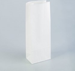 Пакет бумажный фасовочный, белый, прямоугольное дно 12 х 8 х 33 см 2492937
