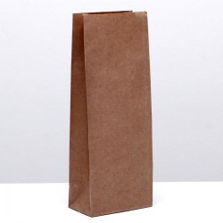 Пакет крафт бумажный фасовочный, прямоугольное дно 12 х 8 х 33 см арт. 3742618