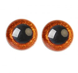 Глазки для игрушек на безопасном креплении цвет коричневый 2 шт. 2,2 см. арт.4312233