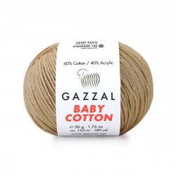 Пряжа Газзал Бейби Коттон (Gazzal Baby Cotton) 3424 песочный