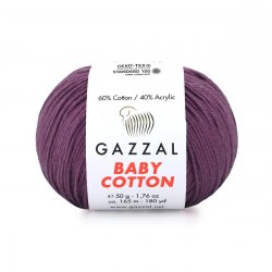 Пряжа Газзал Бейби Коттон (Gazzal Baby Cotton) 3441 фиолетовый