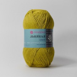 Пряжа Пехорка Льняная 447 горчица