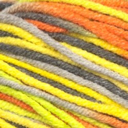 Пряжа Ярнарт Джинс Крейзи (YarnArt Jeans Crazy) 7201 жёлтый/оранжевый/коричневый