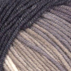 Пряжа Ярнарт Джинс Крейзи (YarnArt Jeans Crazy) 8204 белый/бежевый/коричневый