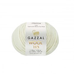 Пряжа Газзал Вул 115 (Gazzal Wool 115) 3301 молочный
