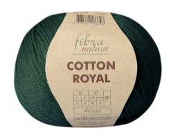 Пряжа Фибра Натура Коттон Роял (Fibra Natura Cotton Royal) 18-732 тёмный изумруд