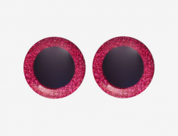 Глазки для игрушек на безопасном креплении цвет розовый 2 шт. 3 см. арт.4877906
