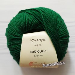 Пряжа Газзал Бейби Коттон (Gazzal Baby Cotton) 3467 тёмно-зелёный
