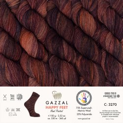 Пряжа Газзал Хэппи Фит (Gazzal Happy Feet) 3270 Gold Flame