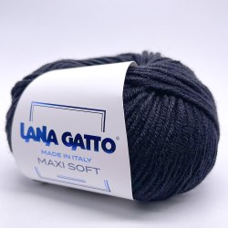 Пряжа Лана Гатто Макси Софт (Lana Gatto Maxi Soft) 10008 чёрный