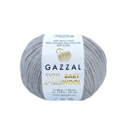 Пряжа Газзал Бейби Вул XL (Gazzal Baby Wool XL) 817XL светло-серый