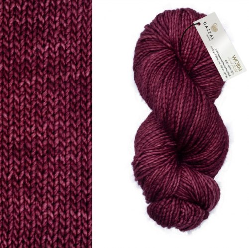 Пряжа Газзал Ворм (Gazzal Worm) 3871 Ruby Wine