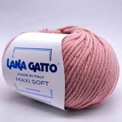 Пряжа Лана Гатто Макси Софт (Lana Gatto Maxi Soft) 14393 розовое дерево