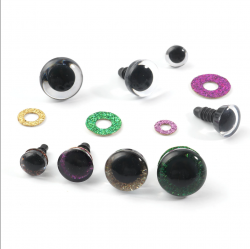 Глазки для игрушек трапеция на безопасном креплении цвет серебристый 1,2 см. 2 шт. арт. 31