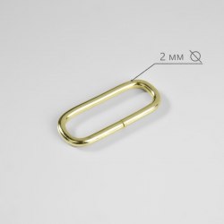 Кольцо для сумок, овальное, 38 × 16 мм, толщина - 2 мм, цвет золото арт. 9454726