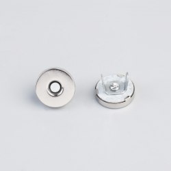 Кнопка магнитная, d = 14 мм, цвет серебряный арт. 7881947