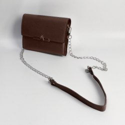 Ручка для сумки, с цепочками и карабинами, 120 × 1,8 см, цвет коричневый арт. 4327950