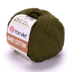 Пряжа Ярнарт Бейби Коттон (YarnArt Baby Cotton) 443 хаки