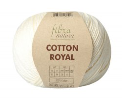 Пряжа Фибра Натура Коттон Роял (Fibra Natura Cotton Royal) 18-702 молочный