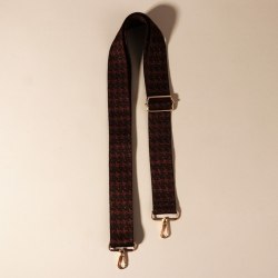 Ручка для сумки «Гусиная лапка», стропа, 140 × 3,8 см, цвет коричневый/золотой арт. 9327040