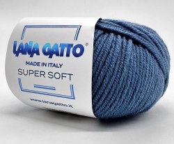 Пряжа Лана Гатто Супер Софт (Lana Gatto Super Soft) 14641 тёмный джинс