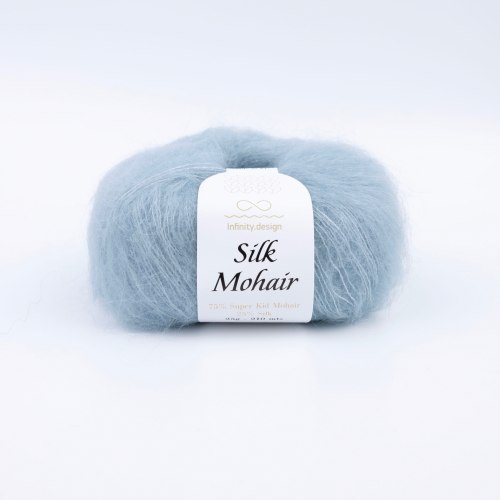 Пряжа Инфинити Силк Мохер (Infinity Silk Mohair) 7620 светло-серый