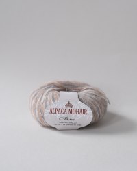 Пряжа Альпака Мохер Файн Мультиколор цвет серый/оранжевый/молочный