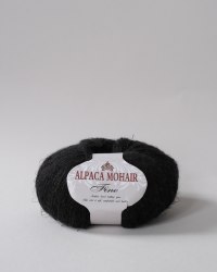 Пряжа Альпака Мохер Файн с пайетками цвет чёрный