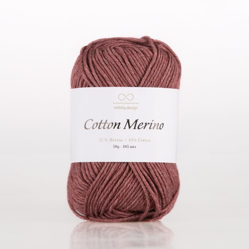 Пряжа Инфинити Коттон Мерино (Infinity Cotton Merino) 4344 тёмно-пудрово-розовый