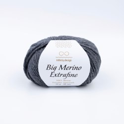 Пряжа Инфинити Биг Мерино Экстрафайн (Infinity Big Merino Extrafine) 1053 тёмно-серый