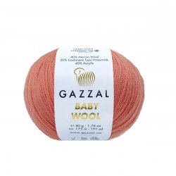 Пряжа Газзал Бейби Вул (Gazzal Baby Wool) 819 красный коралл