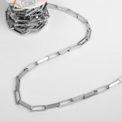 Цепочка для сумки, железная, 18 × 6 мм, цвет серебряный (продается метражом) арт. 7867306