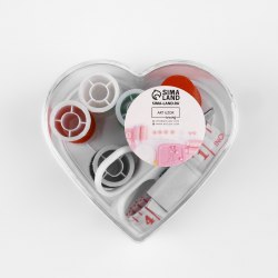 Швейный набор «Сердце», 13 предметов, в пластиковом контейнере, арт. 9855195