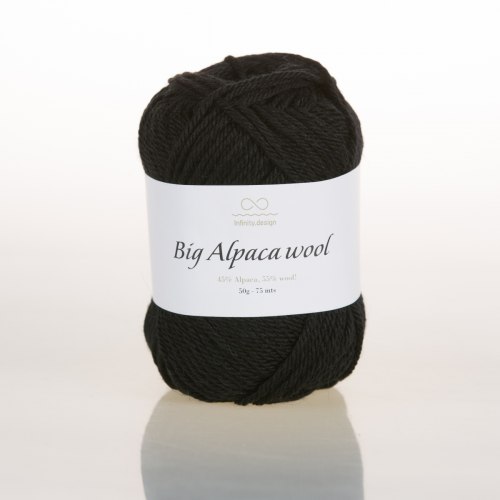 Пряжа Инфинити Биг Альпака Вул (Infinity Big Alpaca Wool) 1099 чёрный