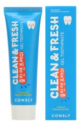 Гелевая зубная паста с кальцием и натуральной морской солью CONSLY Clean & Fresh Gel Toothpaste 105г