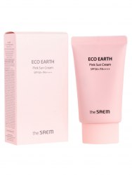 Крем солнцезащитный для лица для чувствительной кожи THE SAEM Eco Earth Pink Sun Cream 50g