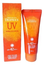 Крем солнцезащитный для лица и тела DEOPROCE Premium UV Sun Block Cream SPF42 PA++ 100г
