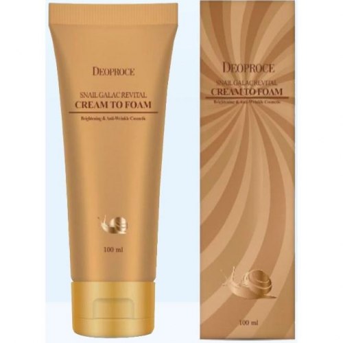 Пенка для лица кремовая очищающая DEOPROCE SNAIL GALAC REVITAL CREAM TO FOAM CLEANSER 100g