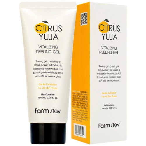 Пилинг гель для лица с экстрактом юдзу FARM STAY Citrus Yuja Vitalizing Peeling Gel 100мл