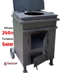 Печь для сжигания мусора Уголек 270 (4мм) (Pionehr)