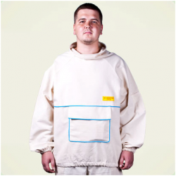 Куртка пчеловода "Двунитка" (ткань белая двунитка)