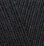 Alize Lanagold Fine, цвет 60 черный Alize 49% шерсть, 51% акрил, длина в мотке 390 м.