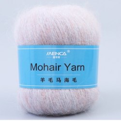 Menca Mohair Yarn цвет 13 Menca 50% мохер, 30% нейлон, 20% шерсть,длина в мотке 615 м.