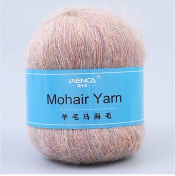 Menca Mohair Yarn цвет 16 Menca 50% мохер, 30% нейлон, 20% шерсть,длина в мотке 615 м.