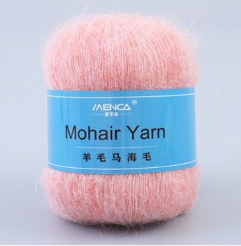Menca Mohair Yarn цвет 21 Menca 50% мохер, 30% нейлон, 20% шерсть,длина в мотке 615 м.