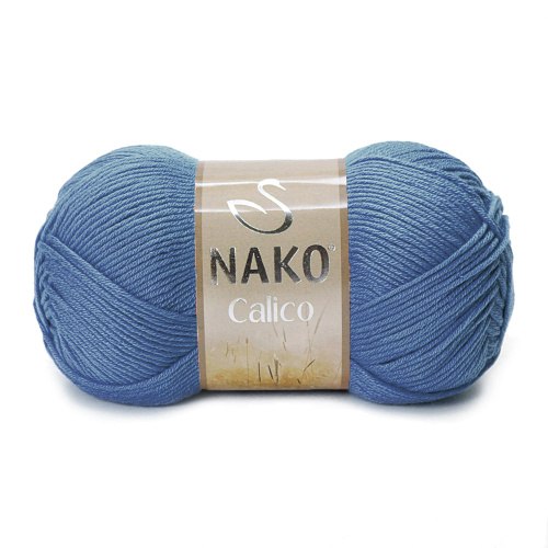 Nako Calico цвет 6614 джинс ОСТАТОК 1 моток!!! Nako 50% хлопок, 50% акрил, длина в мотке 245 м.