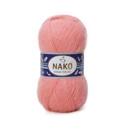 Nako Mohair Delicate цвет 1292 персик Nako 5% мохер, 10% шерсть, 85% акрил. Моток 100 гр. 500 м.