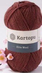 Kartopu Elite Wool, цвет К1892 коричневый. ОСТАТОК 1 моток!!! Kartopu 49% шерсть, 51% акрил, Моток 100гр. длина 220 м в мотке