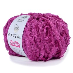 Пряжа Gazzal Barbie цвет 10721 лиловый Gazzal 90% вискоза, 10% полиамид. Моток 50 гр. 150 м.