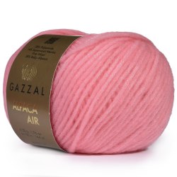 Пряжа Gazzal Alpaca Air цвет 85 розовый Gazzal 58% беби альпака, 14% суперваш шерсть мериноса, 28% полиамид. Моток 50 гр. 150 м.